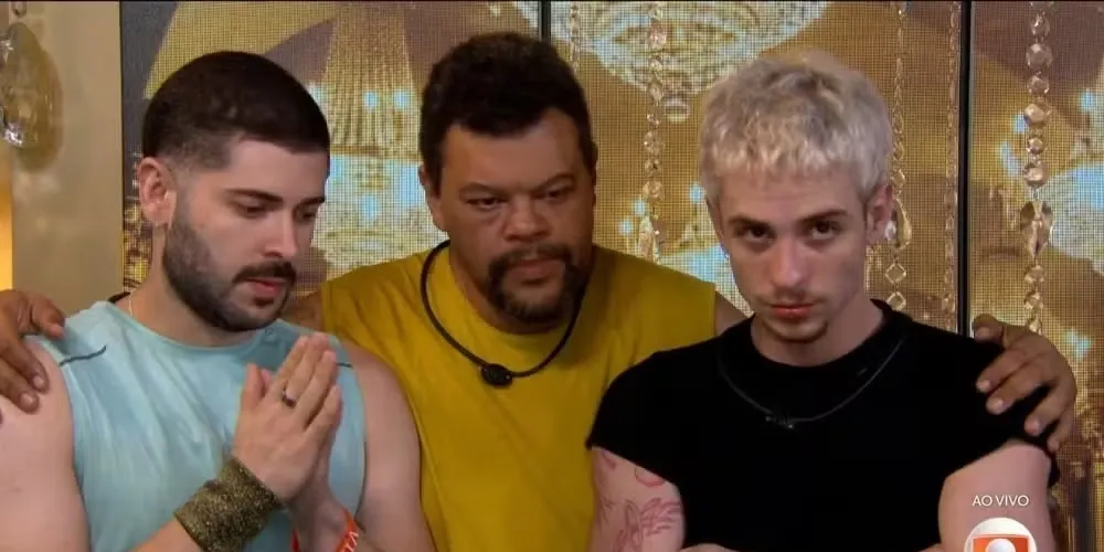 Babu Santana, Marcelo e Juliano Floss atenderam os Big Fones da semana no BBB 26