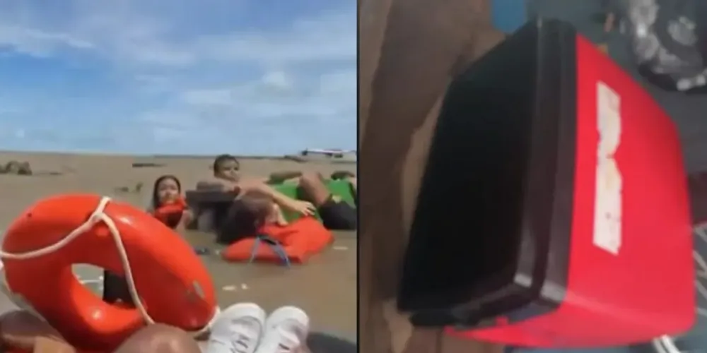 Bebê foi localizado dentro de uma caixa flutuante