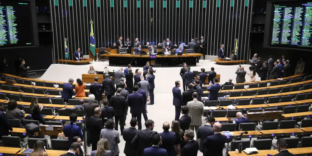 Deputados durantes votações no plenário