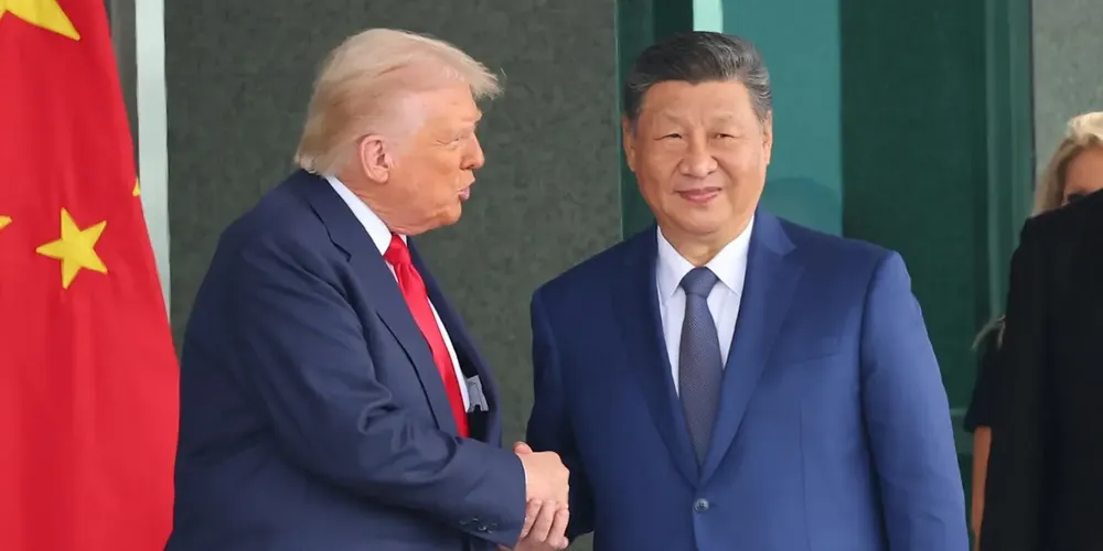 O presidente dos EUA, Donald Trump, e o líder da China, Xi Jinping
