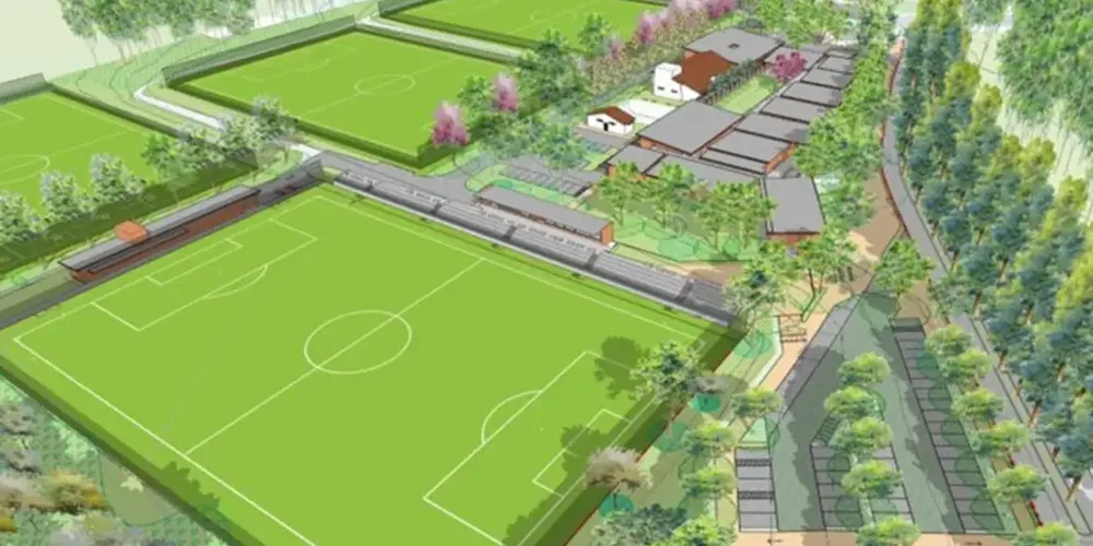 Imagens do projeto do centro de treinamento