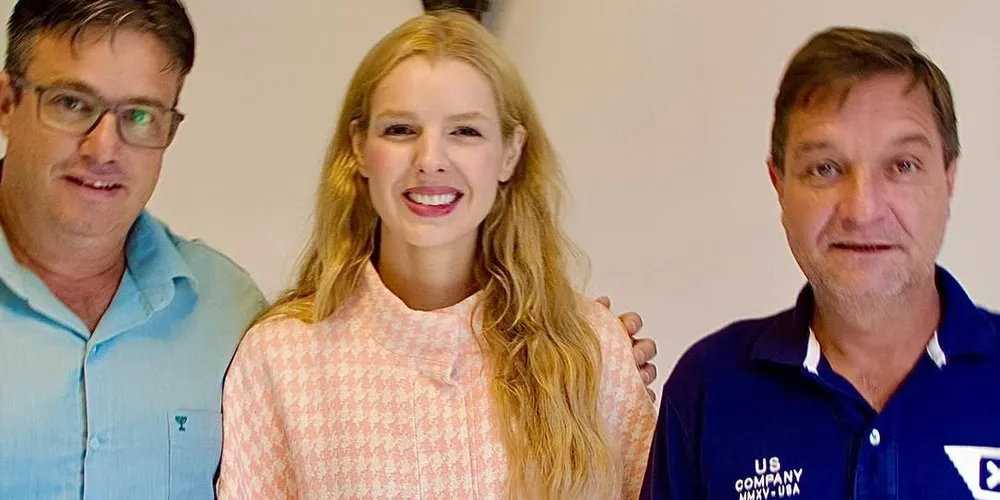 Pithi, Luisa Canziani e Christiano Borges estiveram reunidos