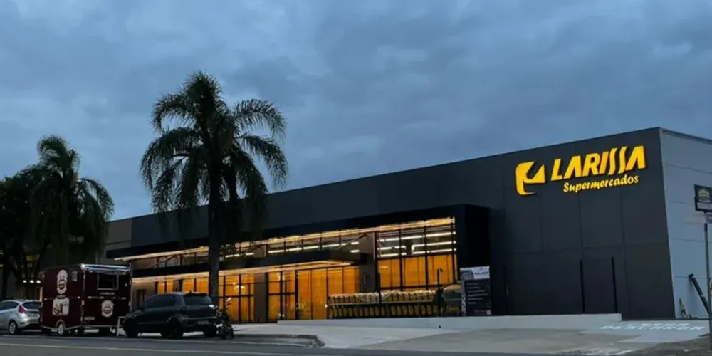 A unidade do Larissa Supermercados em Ponta Grossa
