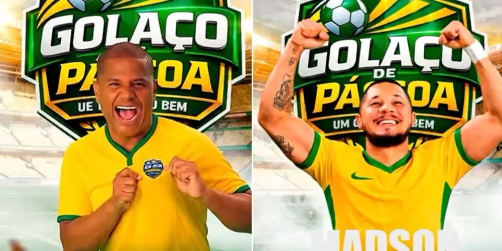 Marcelinho Carioca e Madson estão confirmados no Golaço de Páscoa