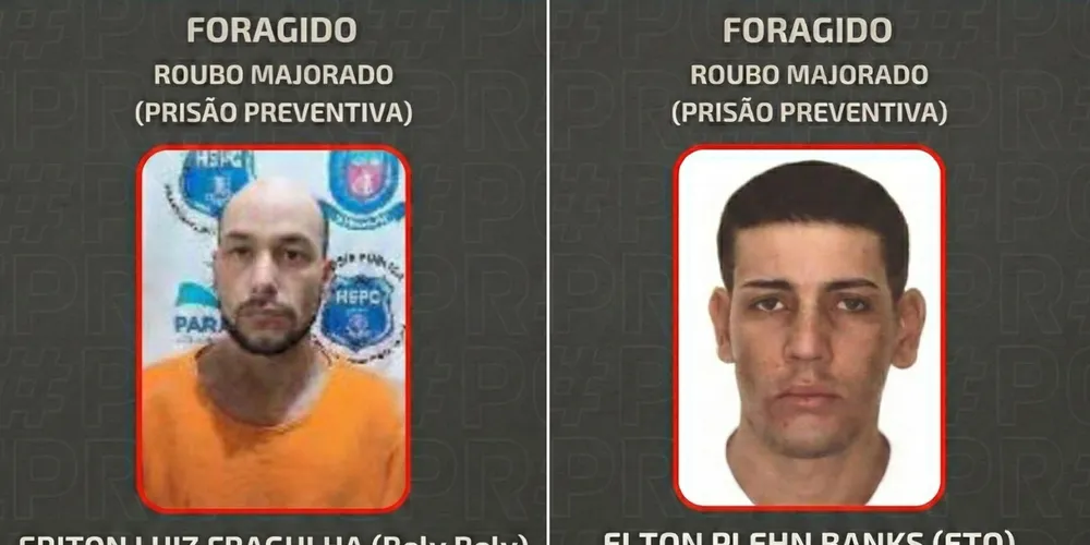 Polícia Civil pede apoio da população para localizar os indivíduos