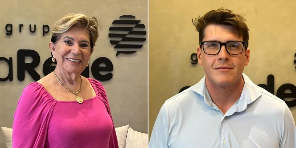 A prefeita de Ponta Grossa, Elizabeth Schmidt (União Brasil), e o secretário municipal de Infraestrutura, Luiz Henrique Honesko