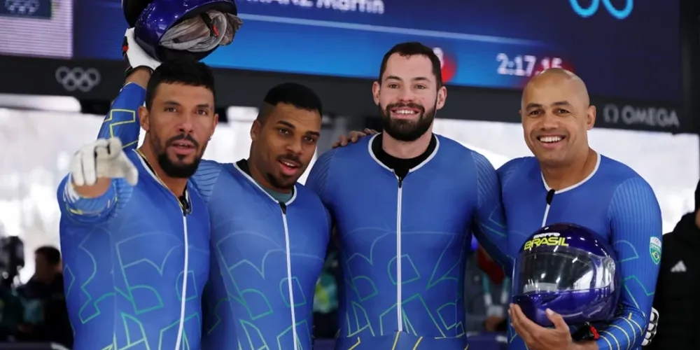 Edson Bindilatti, Luis Bacca, Davidson de Souza e Rafael Souza ficaram com a 19º posição no Bobsled, melhor resultado da história do Brasil na competição