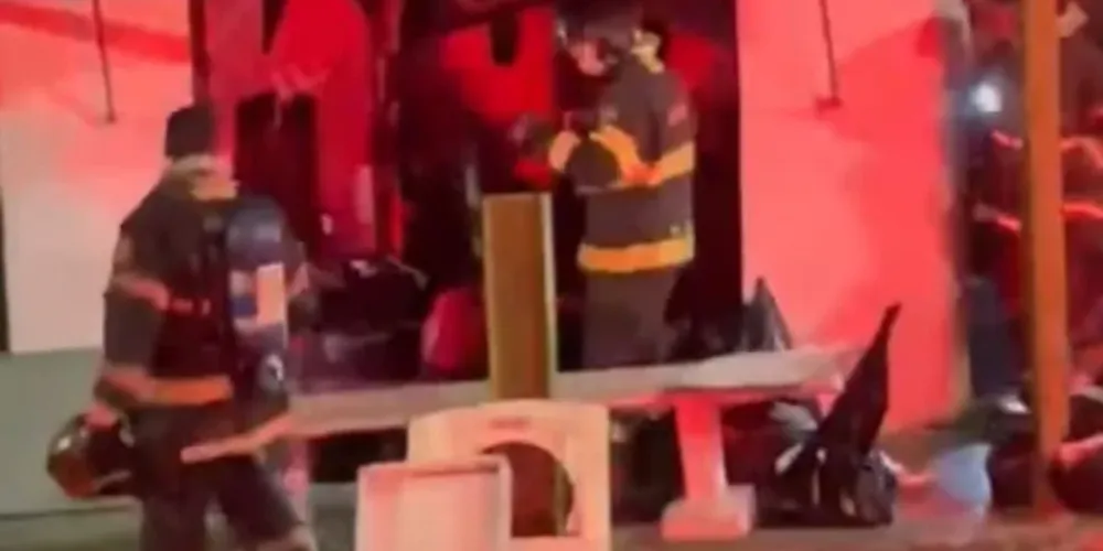 O vazamento iniciou após um botijão de gás cair com o registro aberto