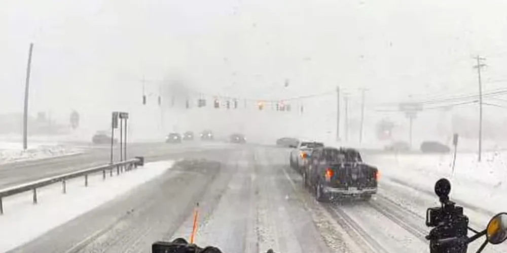 O acúmulo de neve foi significativo em vários estados