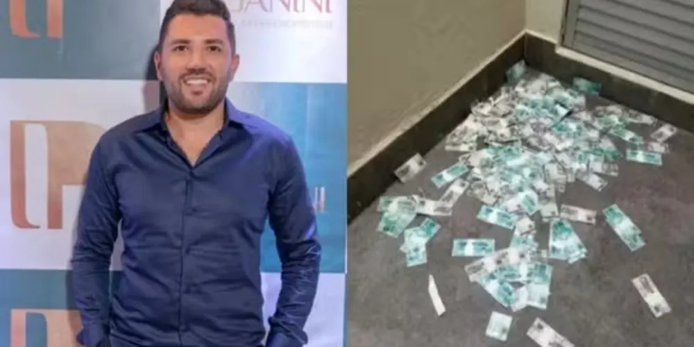 Igor Paganini arremessou mala com mais de R$ 400 mil em espécie