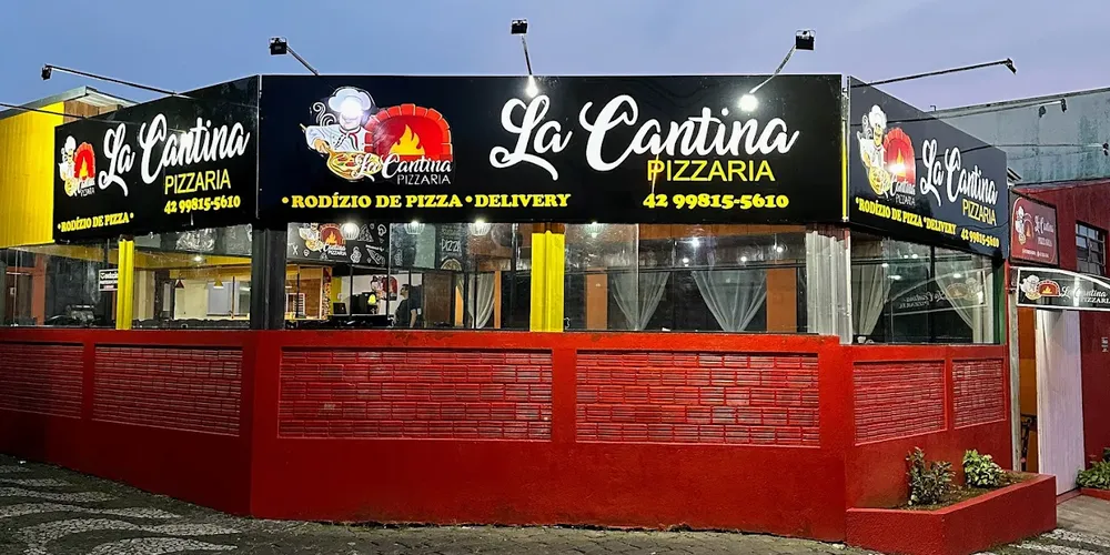 La Cantina, pizzaria que se consolidou em Ponta Grossa pelo rodízio de alta qualidade, com pizzas preparadas em massa artesanal