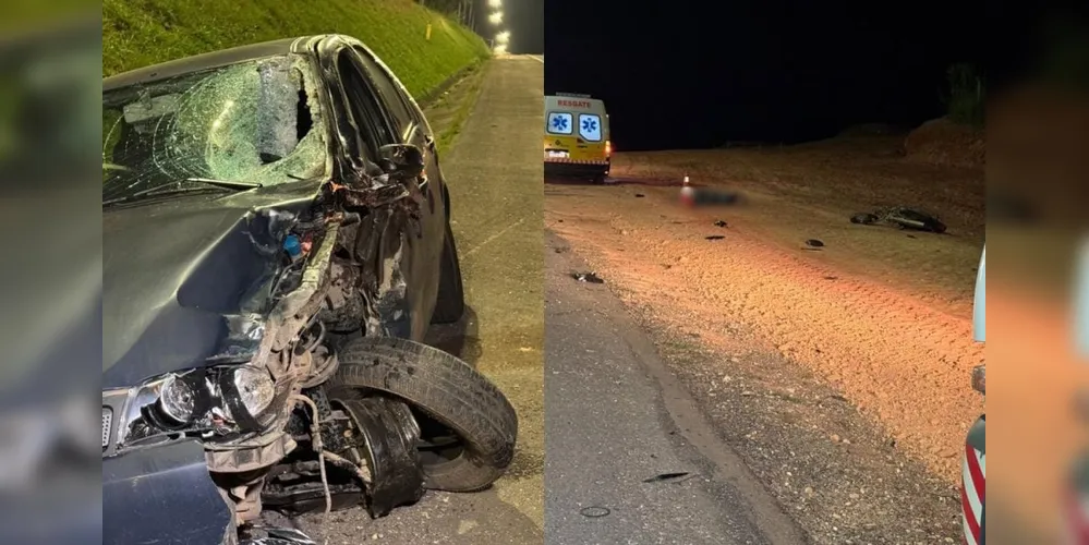 Carro que realizava uma ultrapassagem bateu de frente contra a vítima