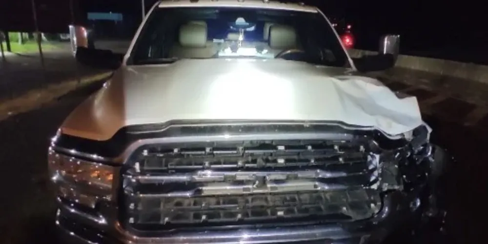 Nenhum ocupante da caminhonete ficou ferido