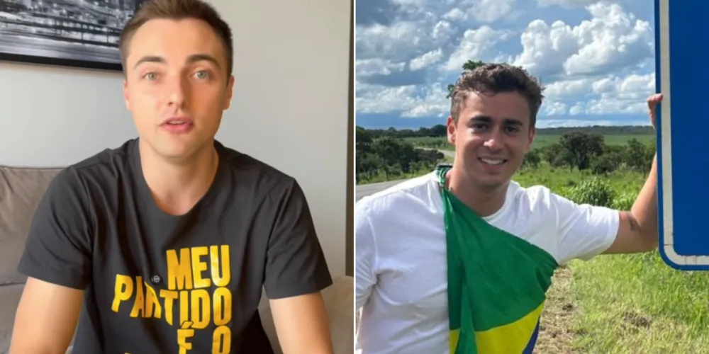 O vereador de Ponta Grossa, Ricardo Zampieri (PL) e o deputado federal, Nikolas Ferreira (PL)