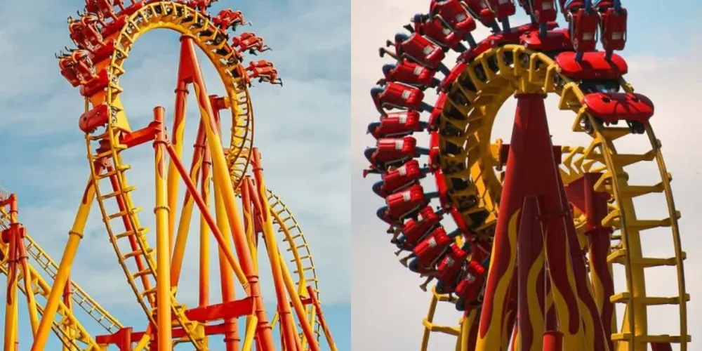 Até então, a Fire Whip, na imagem acima, é o destaque na lista de montanhas-russas do parque