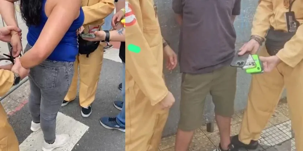 Os policiais, do Departamento de Homicídios e de Proteção à Pessoa (DHPP), estavam fantasiados de caça-fantasmas