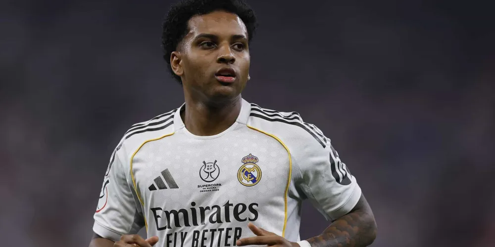 Atacante Rodrygo em jogo pelo Real Madrid