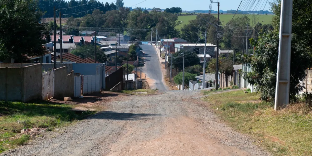 Região sem pavimentação no município