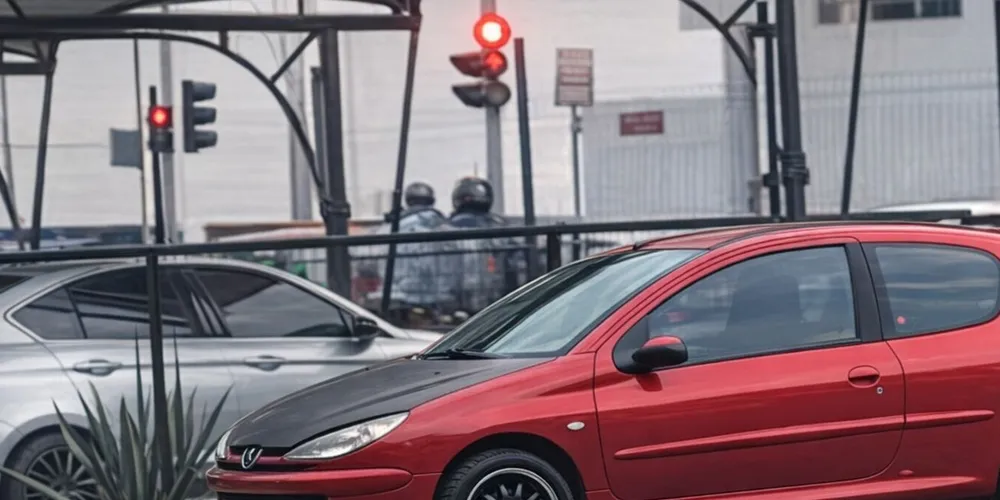 Uma testemunha registrou a fuga dos dois indivíduos