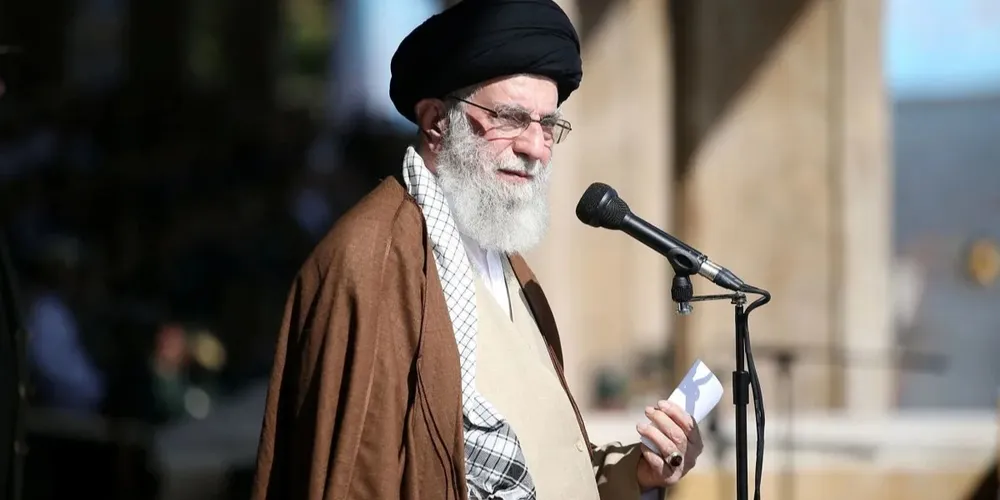 Ali Khamenei em Teerã em 10/10/2023