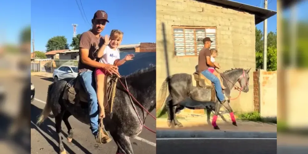 “Tio Léo” chegou montado na égua Sonhadora