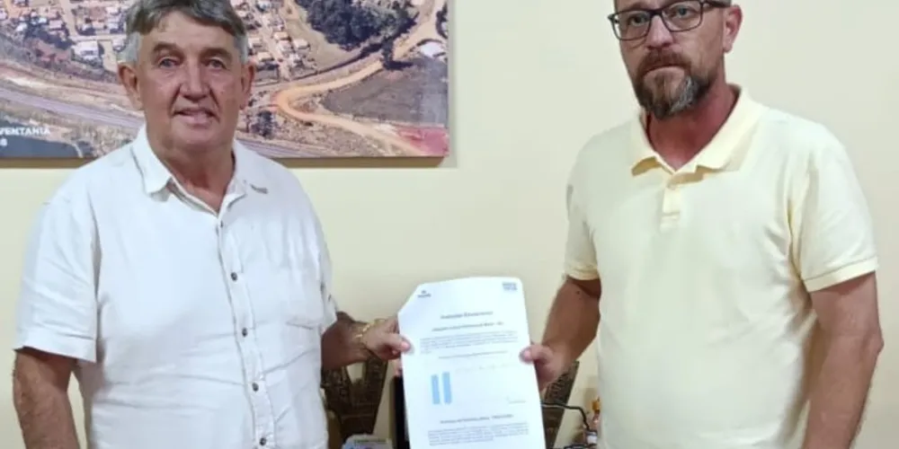 Prefeito Zelio Bittencourt e o secretário Ronaldo Oliveira