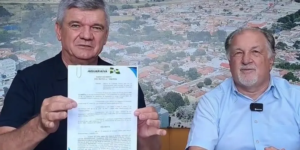 Juca Sloboda e Reginaldo Cheirubim anunciaram o Decreto 088/2026