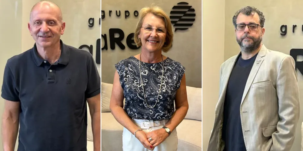 O médico e vereador Dr. Zeca, a enfermeira e deputada estadual Márcia Huçulak, e o médico patologista Dr. Mário Montemor Netto