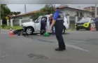 Colisão entre carros deixa criança ferida no bairro Órfãs, em Ponta Grossa