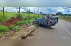Capotamento deixa passageira ferida em Telêmaco Borba
