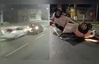 Acidente registrado em vídeo expõe violência no trânsito de Ponta Grossa na madrugada
