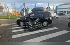 Acidente entre carro e motocicleta deixa homem ferido em Uvaranas