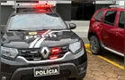 Motociclista dá 'grau' e quase colide com viatura da Polícia Civil em Piraí do Sul