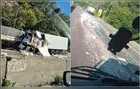 Colisão entre dois caminhões deixa ferido e interdita a BR-376 em Guaratuba