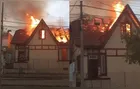 Incêndio destrói telhado de casa interdita trecho de avenida em Curitiba