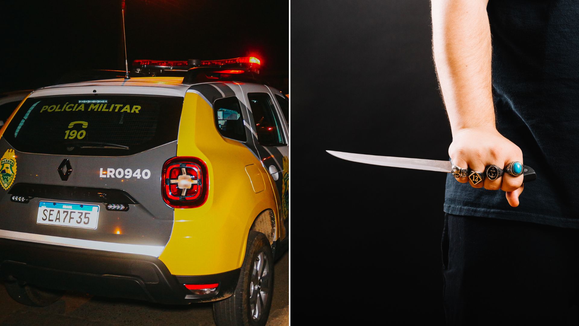 Homem fica ferido após ser esfaqueado pelo  ex  da namorada em Irati