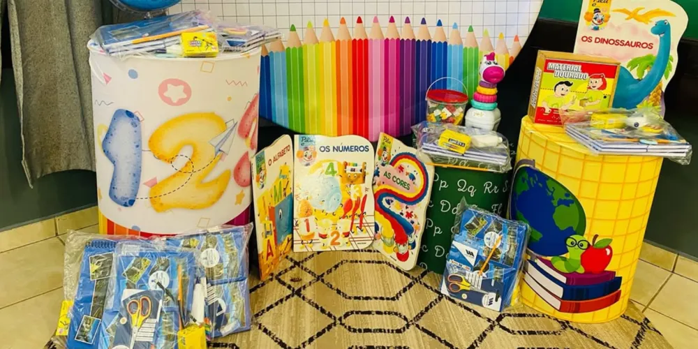 Kits contam com materiais adequados para cada faixa etária