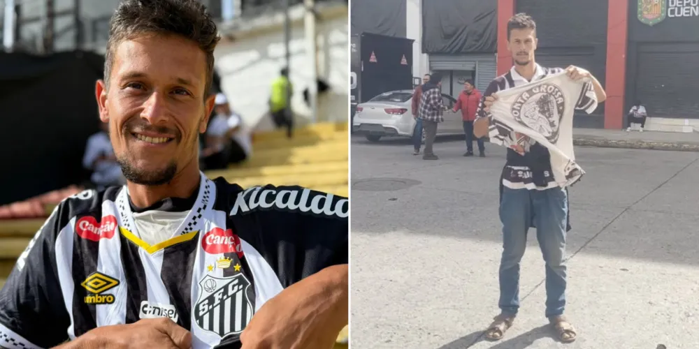 Oliver Dias da Costa esteve presente na partida entre Deportivo Cuenca e Santos