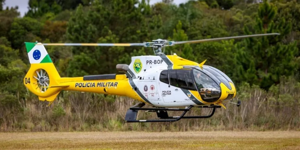 Aeronave Falcão 16, do Comando de Aviação da PMPR