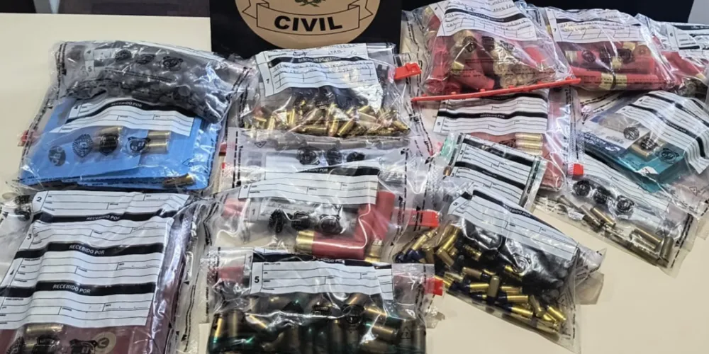 Na residência, foram localizadas diversas munições, inclusive de calibres de uso restrito