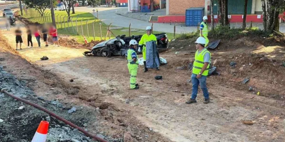 O acidente foi registrado em via paralela à avenida Dr. Eugênio Bertoli