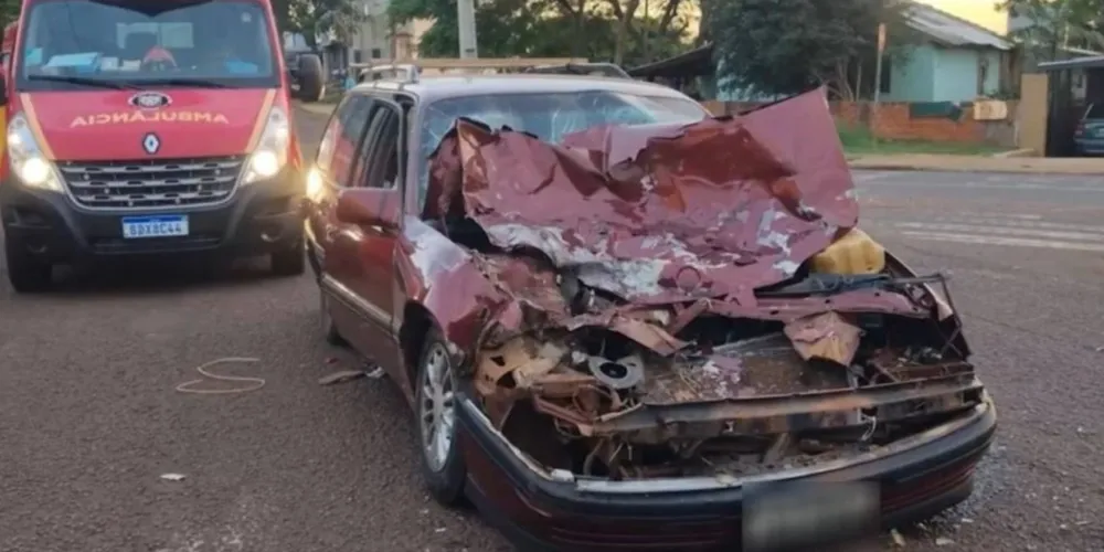 A frente do Omega ficou destruída
