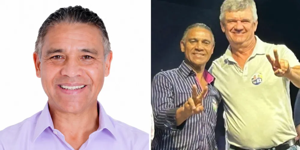 Osvaldo Alves Medeiros ao lado do prefeito Juca Sloboda