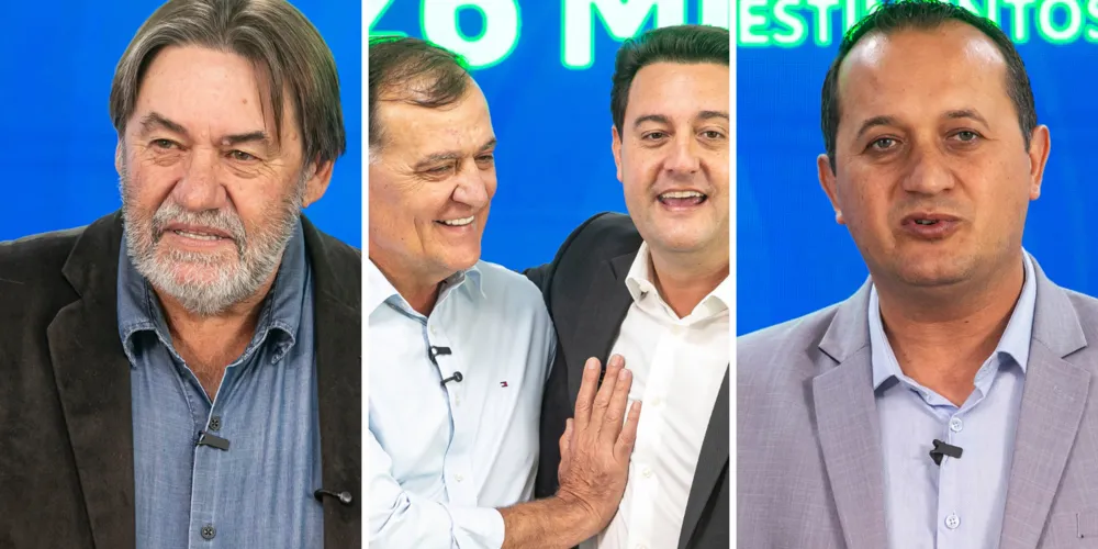 Ivanor Müller, Rildo Leonardi e Mario Cezar estiveram com o governador Ratinho Junior.