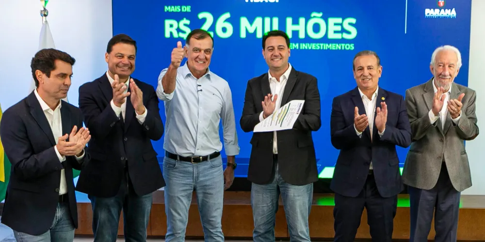 Alexandre Curi, Sandro Alex, Rildo Leonardi, Ratinho Junior, Moacyr Fadel e Darci Piana