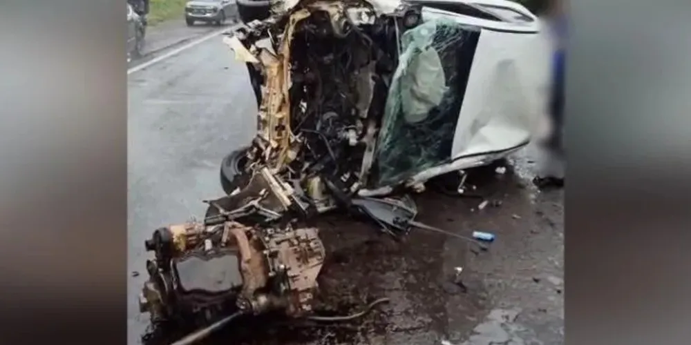 Carro após acidente