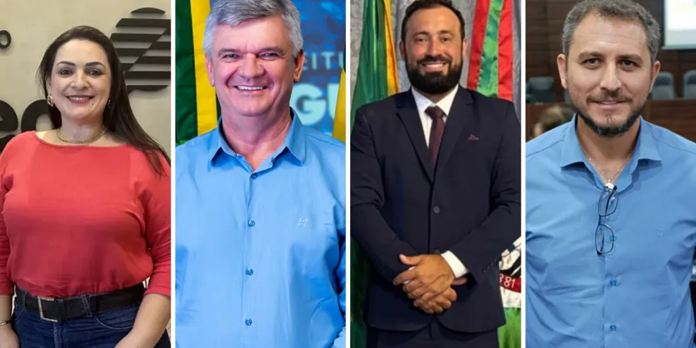 Elisangela Pedroso prefeita de Carambeí,Juca Sloboda prefeito de Jaguariaíva, Henrique Carneiro prefeito de Piraí do Sul ,Douglas Modesto prefeito de Ipiranga