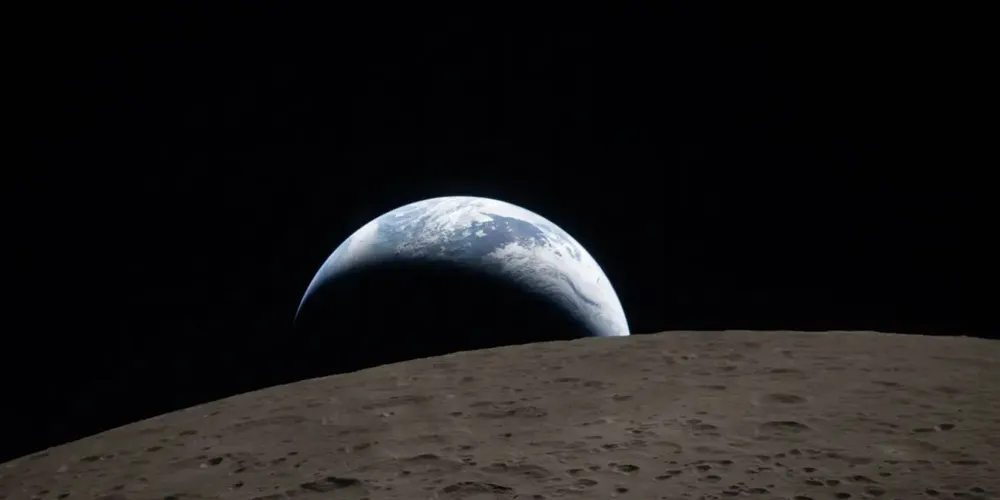 Planeta Terra visto da lua