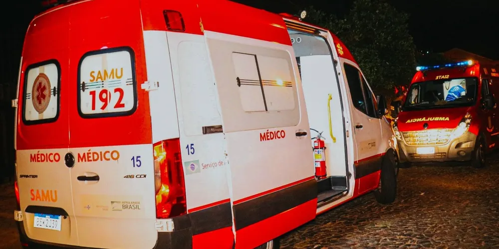 A vítima foi socorrida pelo Samu
