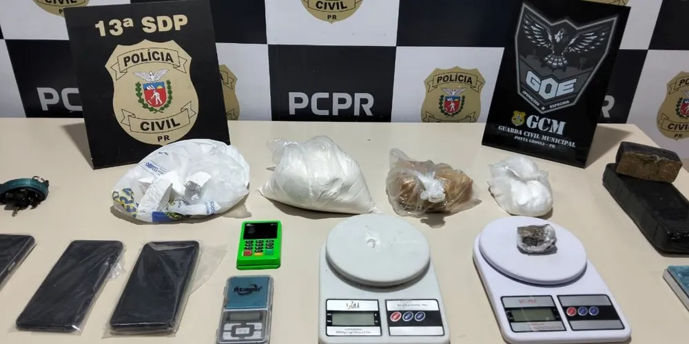A droga foi apreendida